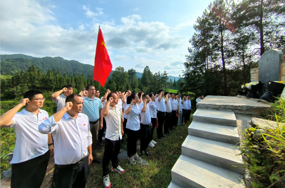 锦屏县启蒙镇党员干部开展七一活动